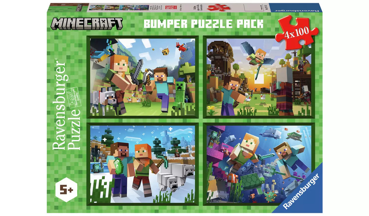 Ravensburger Minecraft 4x100 Piece Puzzle Bumper Pack