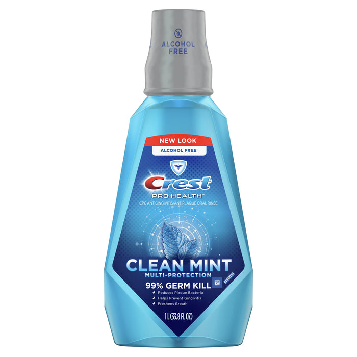 Crest Pro-Health Mouthwash, Alcohol Free, Clean Mint 33.8 fl oz