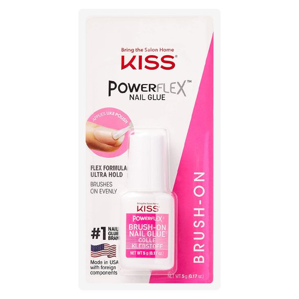 Kiss Powerflex-Brush-on Glue,  0.17 Ounce