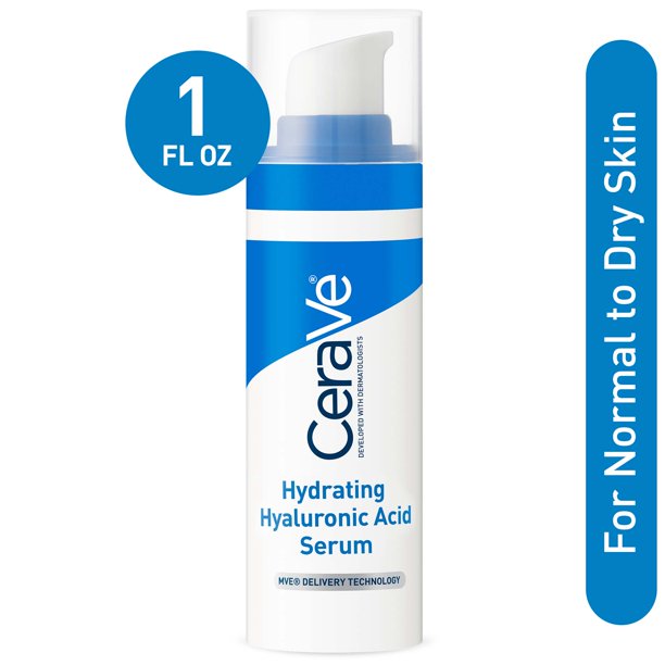 CeraVe Hydrating Hyaluronic Acid Face Serum, 1 fl oz