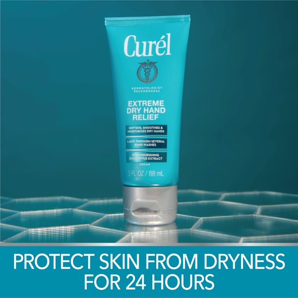 Curel Extreme Dry Hand Healing Hand Cream with Eucalyptus Extract, 3 fl oz