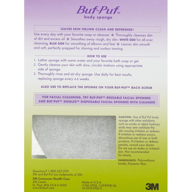 Buf-Puf Double-Sided Body Sponge