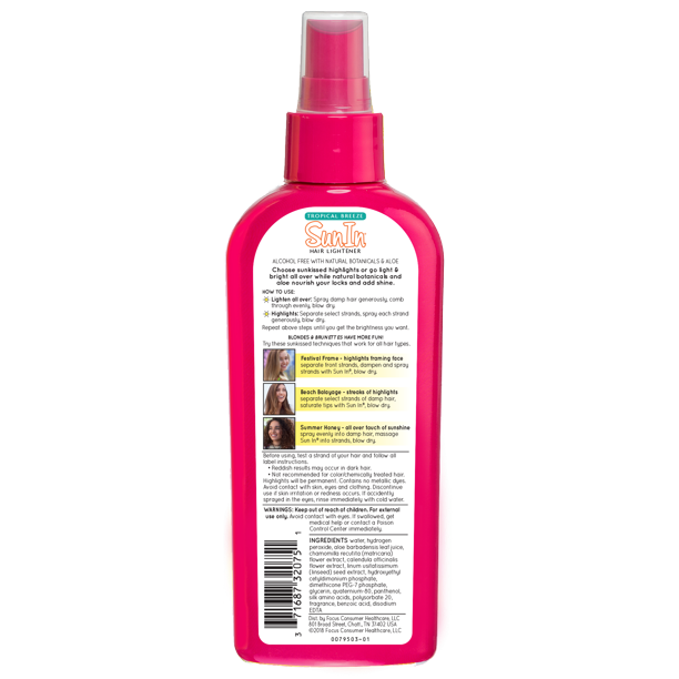 Sun In Hair Lightener, Tropical Breeze, Alcohol-Free 4.7 oz