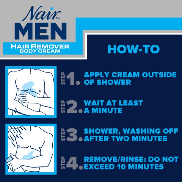 Nair Men Hair Remover Body Cream, Body Hair Remover for Men 13 Oz