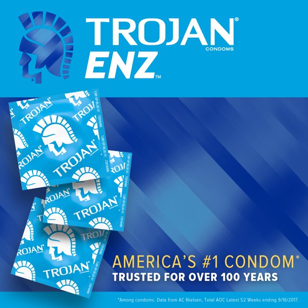 Trojan ENZ Premium Smooth Lubricated Condoms - 12 Count