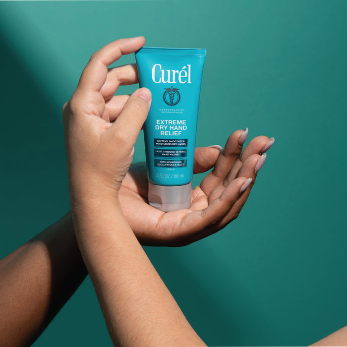 Curel Extreme Dry Hand Healing Hand Cream with Eucalyptus Extract, 3 fl oz