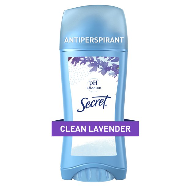 Secret Invisible Solid Antiperspirant Deodorant, Clean Lavender, 2.6 oz