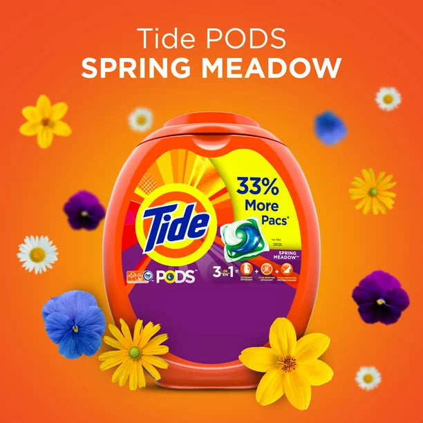 Tide PODS Liquid Laundry Detergent Packs, Spring Meadow, 16 Count