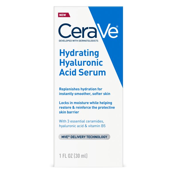 CeraVe Hydrating Hyaluronic Acid Face Serum, 1 fl oz