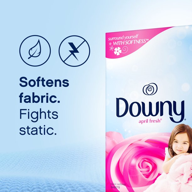 Downy April Fresh Fabric Softener Dryer Sheets, 34 count