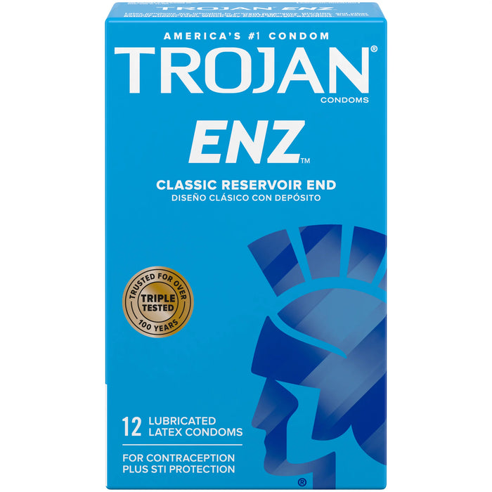 Trojan ENZ Premium Smooth Lubricated Condoms - 12 Count