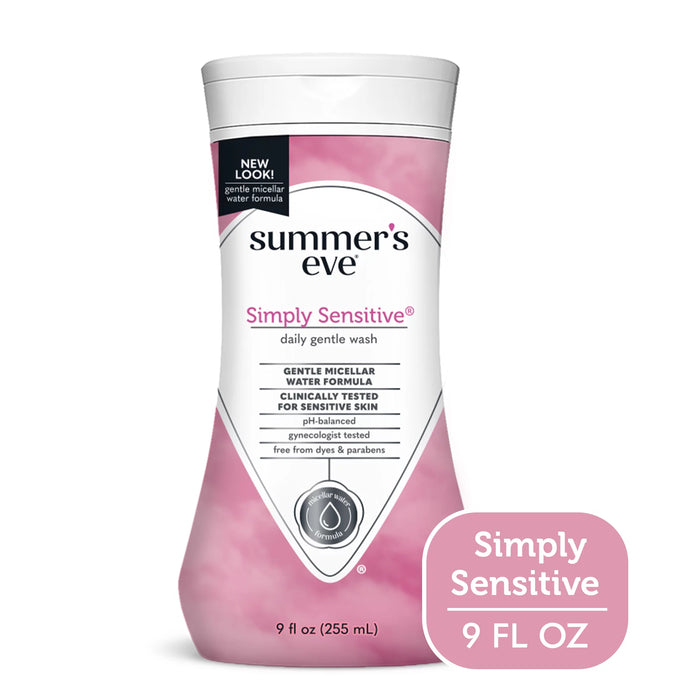 Summer’s Eve Simply Sensitive Daily Gentle Feminine Wash, pH balanced, 9 fl oz