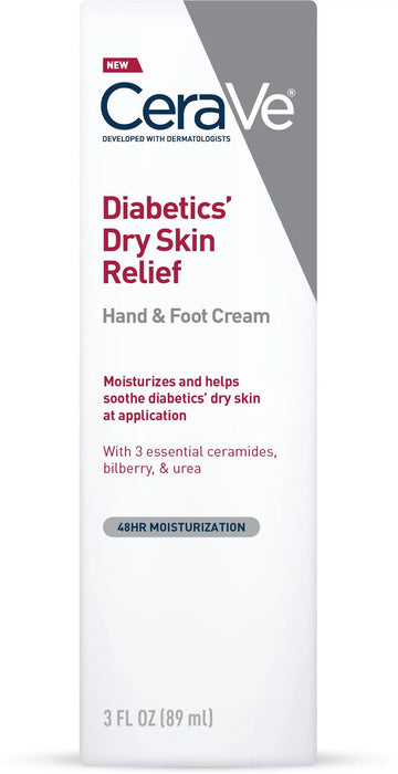 CeraVe Diabetics’ Dry Skin Relief Hand & Foot Cream, 3oz.