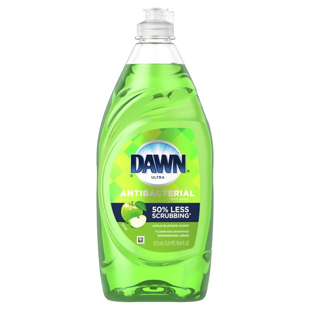 Dawn Ultra Antibacterial Liquid Dish Soap, Apple and Blossom Scent, 19.4 Fluid Ounce