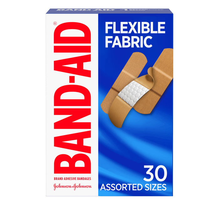 Band-Aid Brand FlexibleFabric Adhesive Bandages, Assorted, 30 ct