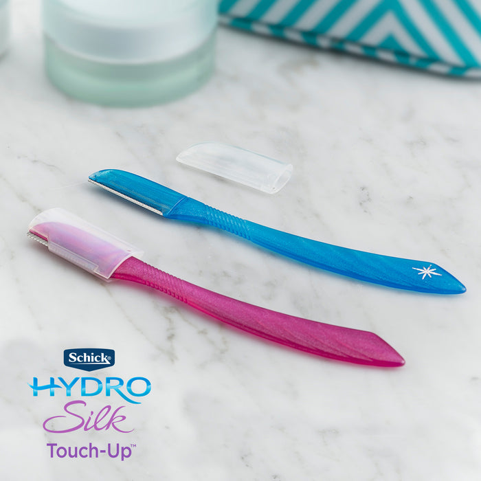 Schick Hydro Silk Touch-Up Multipurpose Exfoliating Facial Razor and Eyebrow Shaper, 3 ct