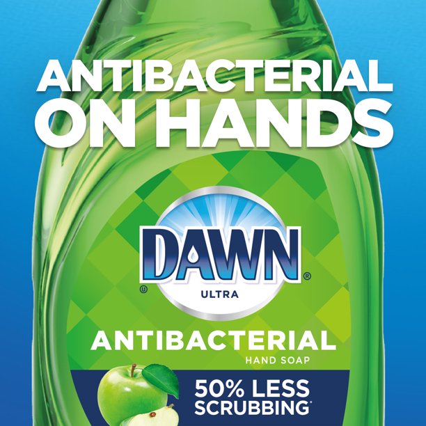 Dawn Ultra Antibacterial Liquid Dish Soap, Apple and Blossom Scent, 19.4 Fluid Ounce